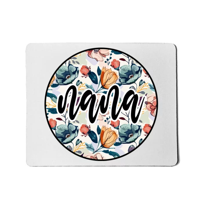 Nana Floral Nana Flowers Vintage Mousepad