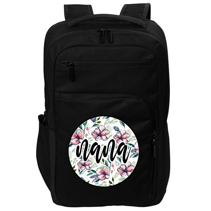 Nana Floral Nana Flowers Vintage Impact Tech Backpack