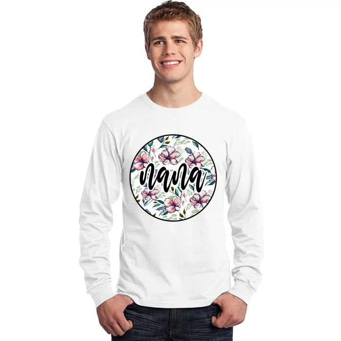 Nana Floral Nana Flowers Vintage Tall Long Sleeve T-Shirt