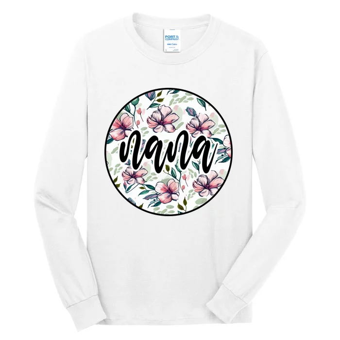 Nana Floral Nana Flowers Vintage Tall Long Sleeve T-Shirt