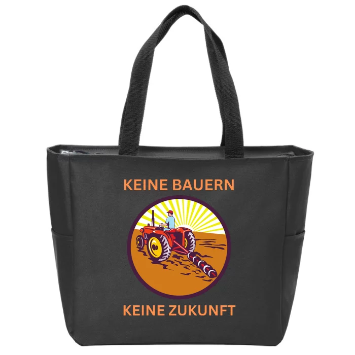 No Farmers No Future German Protest Zip Tote Bag