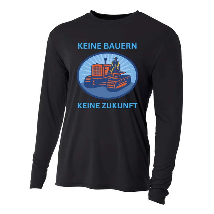 No Farmers No Future German Protest Cooling Performance Long Sleeve Crew