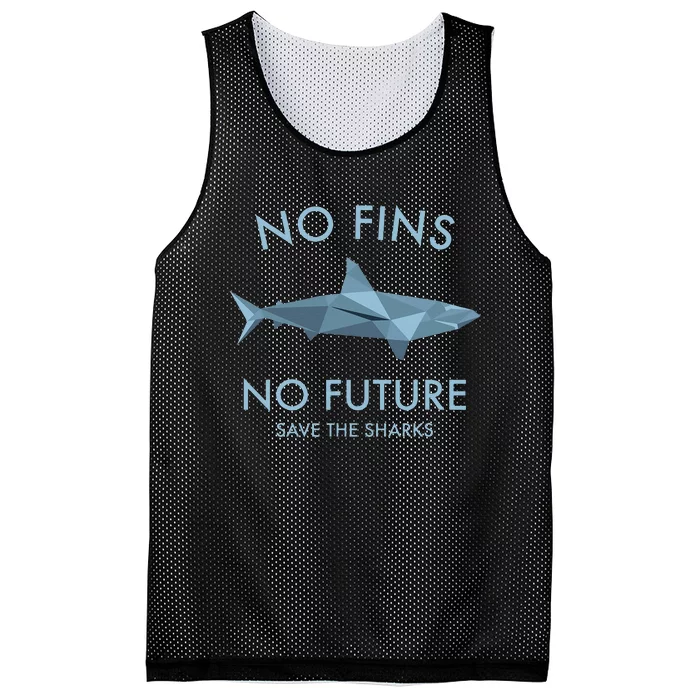 No Fins No Future protect the sharks Scuba Shark Safe Sharks Mesh Reversible Basketball Jersey Tank