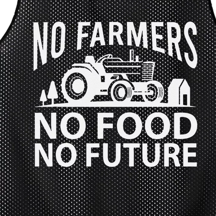 No Farmers No Food No Future Farmer Mesh Reversible Basketball Jersey Tank