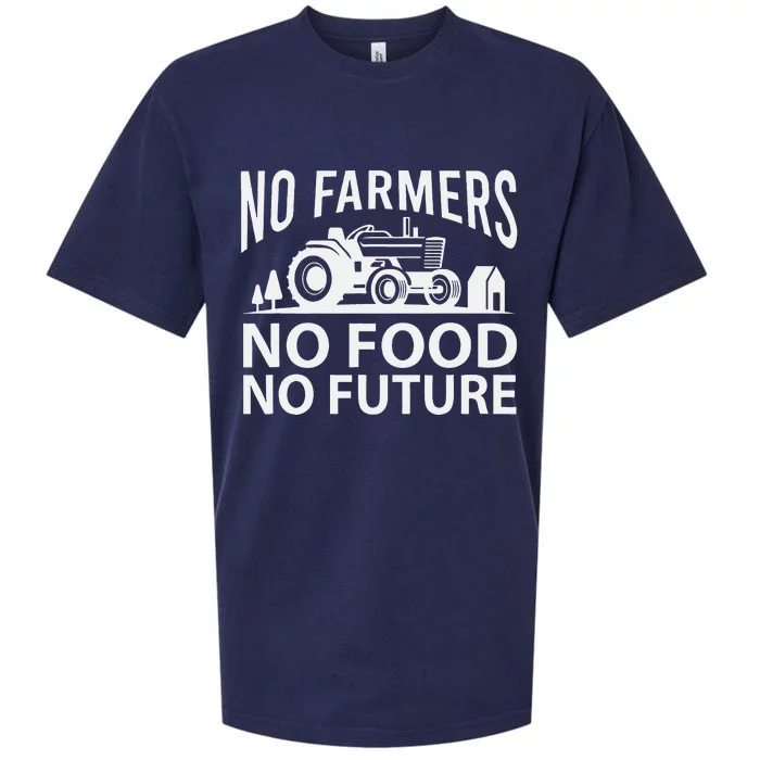 No Farmers No Food No Future Farmer Sueded Cloud Jersey T-Shirt