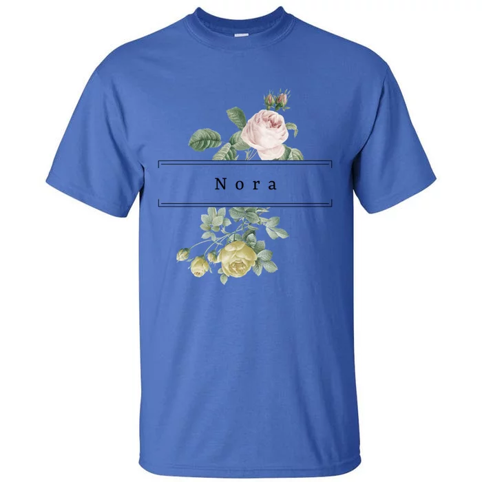 Nora First Name Vintage Roses Wedding Shower Rose Cool Gift Tall T-Shirt