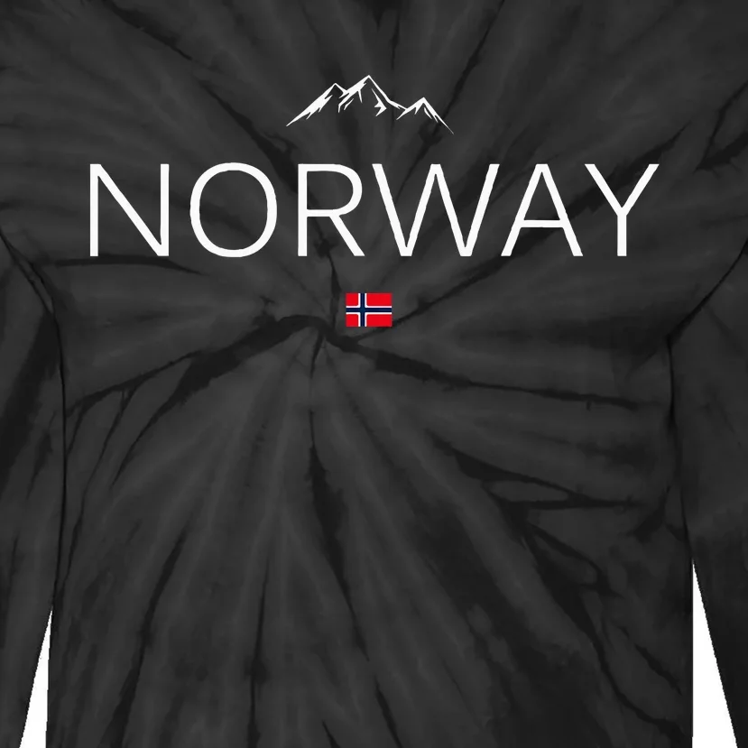 Norway Flag Tie-Dye Long Sleeve Shirt