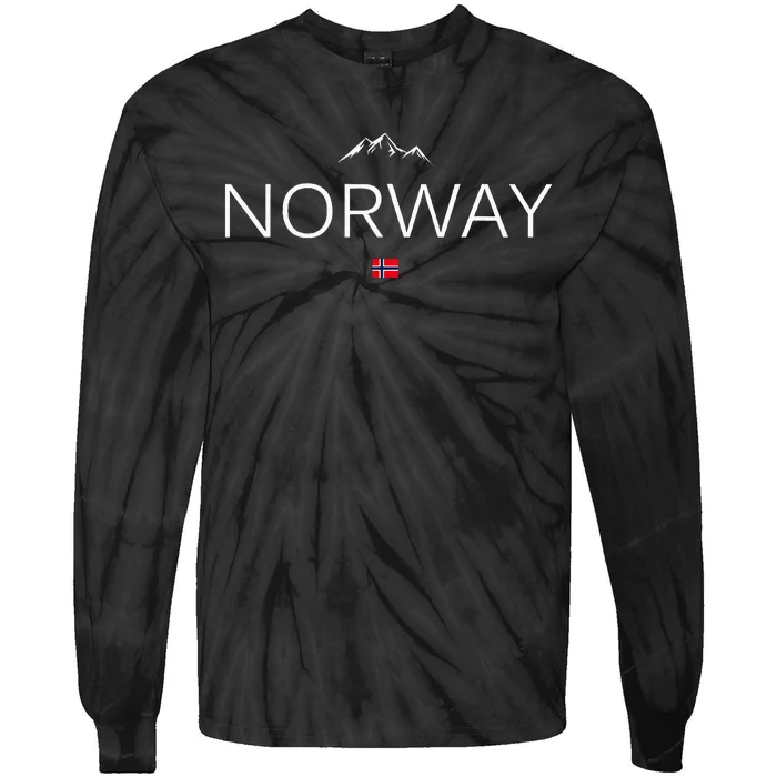 Norway Flag Tie-Dye Long Sleeve Shirt