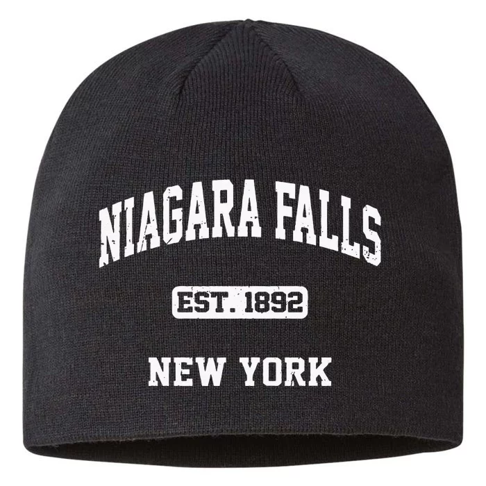 Niagara Falls New York NY Vintage State Athletic Style 8 1/2in Sustainable Knit Beanie