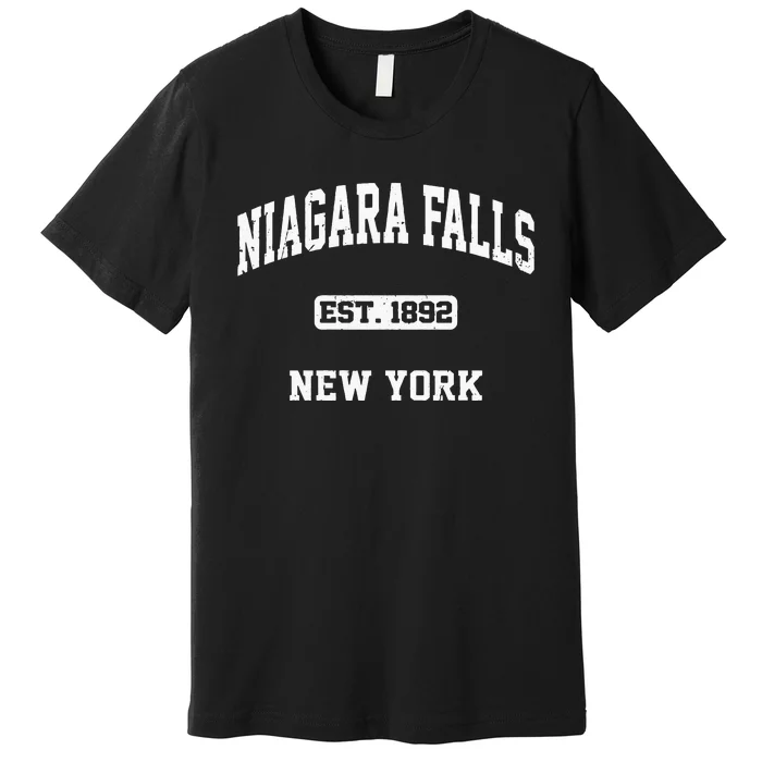 Niagara Falls New York NY Vintage State Athletic Style Premium T-Shirt