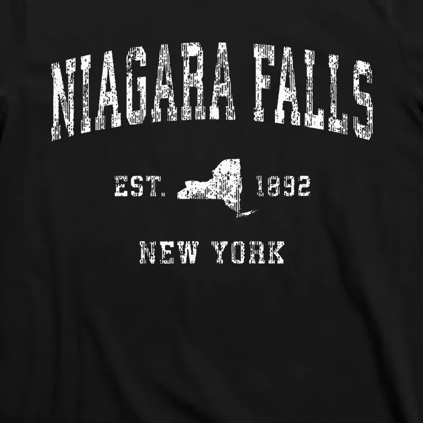 Niagara Falls New York Ny Vintage Athletic Sports Design T-Shirt