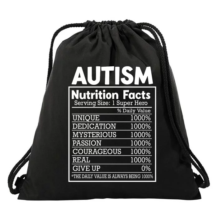 Nutrition Facts Drawstring Bag