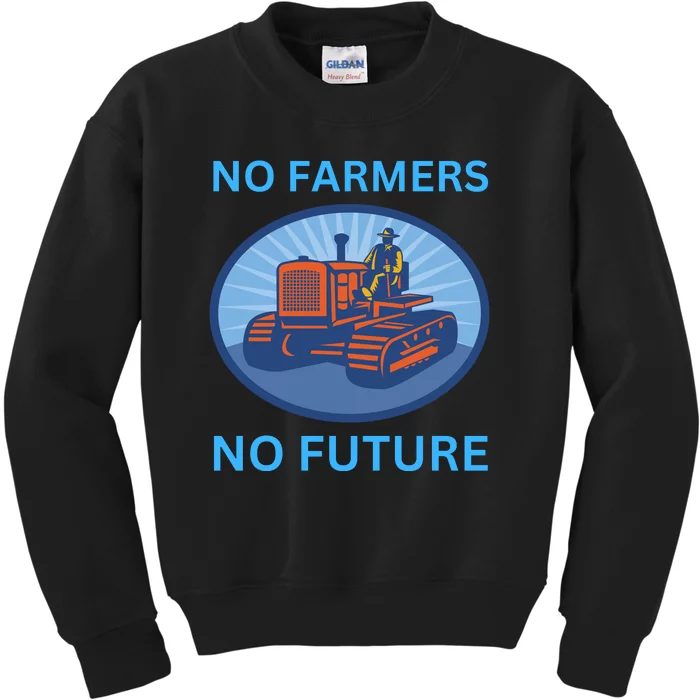 No Farmers No Future German Protest Kids Sweatshirt