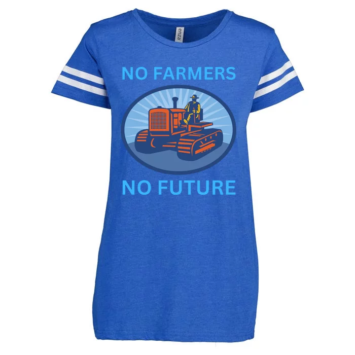 No Farmers No Future German Protest Enza Ladies Jersey Football T-Shirt