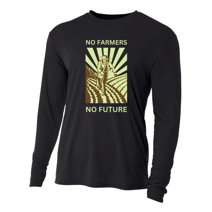 No Farmers No Future German Protest Cooling Performance Long Sleeve Crew