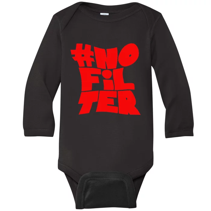 No Filter Baby Long Sleeve Bodysuit