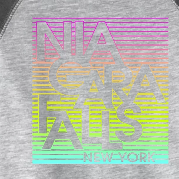 Niagara Falls New York Neon Toddler Fine Jersey T-Shirt