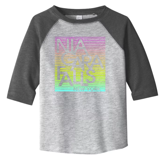 Niagara Falls New York Neon Toddler Fine Jersey T-Shirt