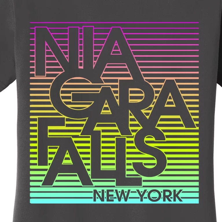 Niagara Falls New York Neon Women's T-Shirt