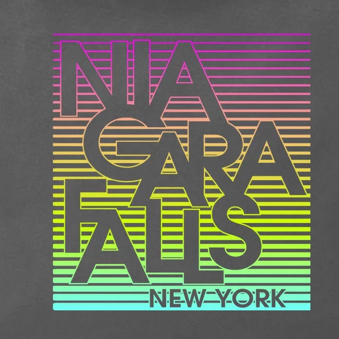 Niagara Falls New York Neon Zip Tote Bag