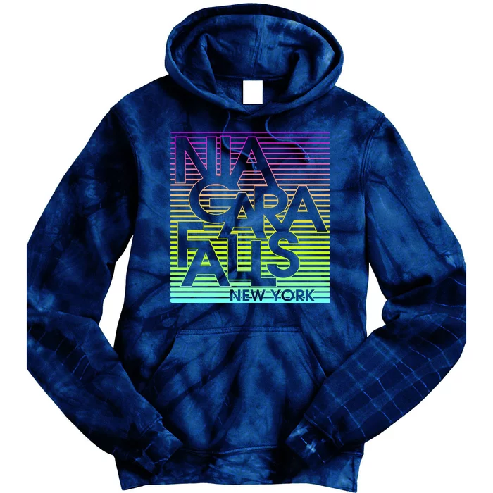 Niagara Falls New York Neon Tie Dye Hoodie