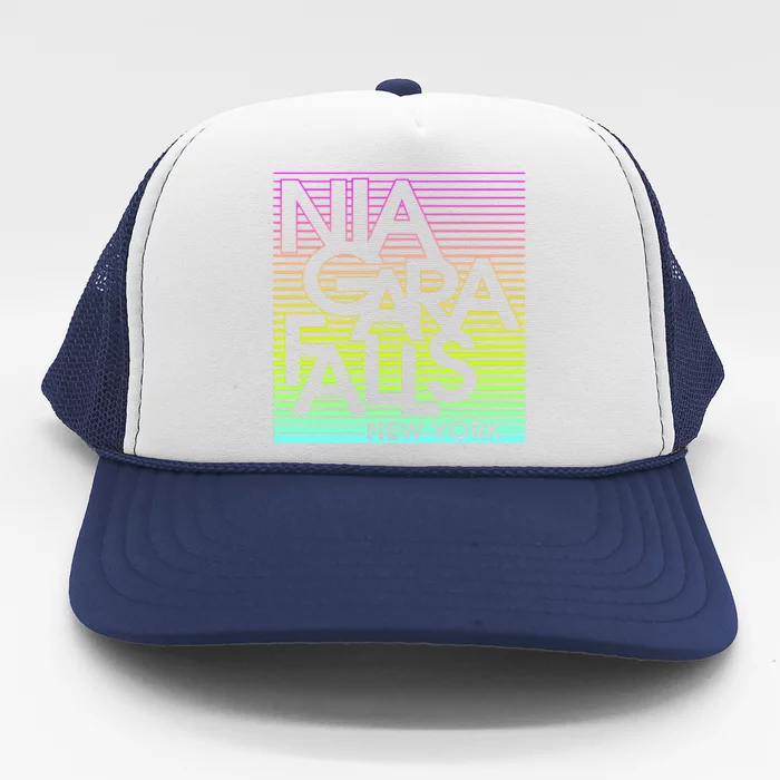 Niagara Falls New York Neon Trucker Hat