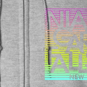 Niagara Falls New York Neon Full Zip Hoodie