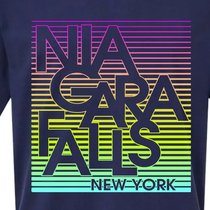 Niagara Falls New York Neon Sueded Cloud Jersey T-Shirt