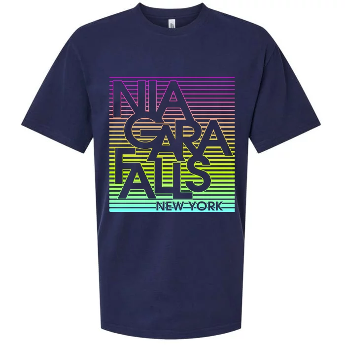 Niagara Falls New York Neon Sueded Cloud Jersey T-Shirt