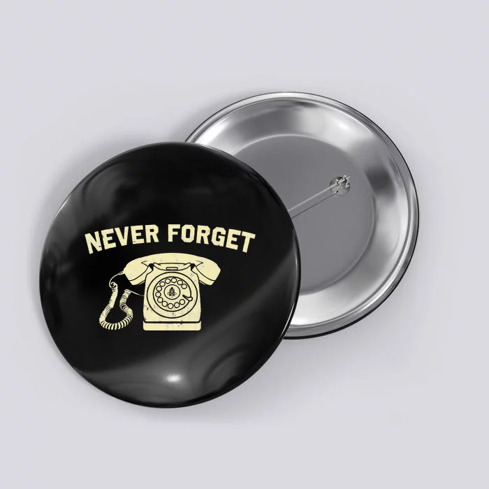 Never Forget Old Corded Telephone with Rotary Dial 50s 60s Button