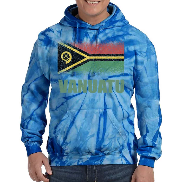 National Flag Of Vanuatu Souvenir Gift Tie Dye Hoodie