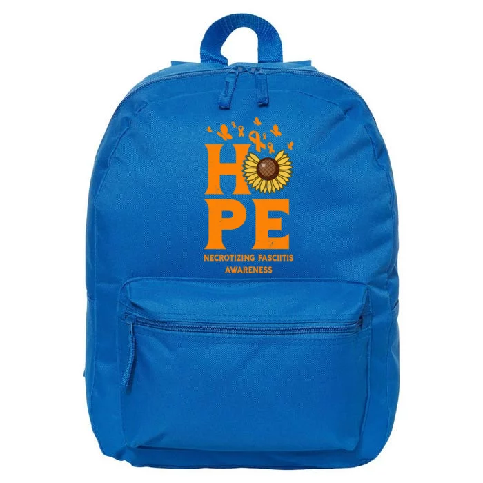 Necrotizing Fasciitis Orange Hope Vintage Awareness Gift 16 in Basic Backpack