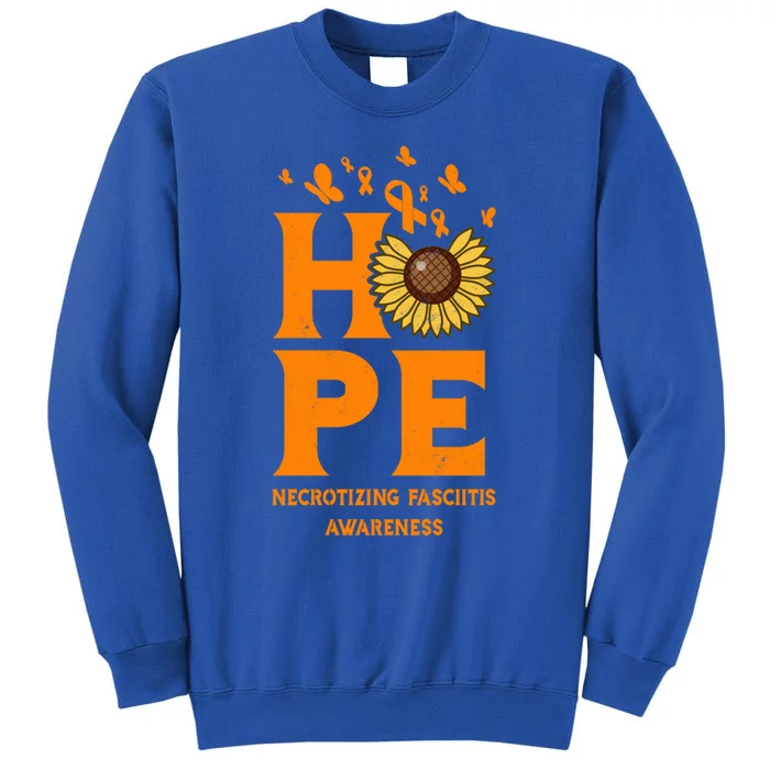 Necrotizing Fasciitis Orange Hope Vintage Awareness Gift Tall Sweatshirt