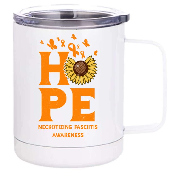 Necrotizing Fasciitis Orange Hope Vintage Awareness Gift Front & Back 12oz Stainless Steel Tumbler Cup