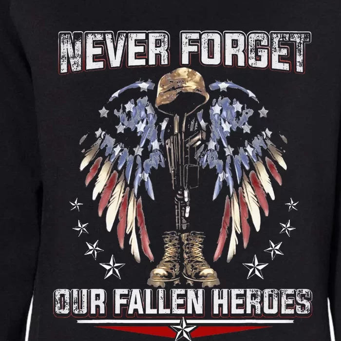 Neve Forget Our Fallen Heroes Memorial Day Womens California Wash Sweatshirt