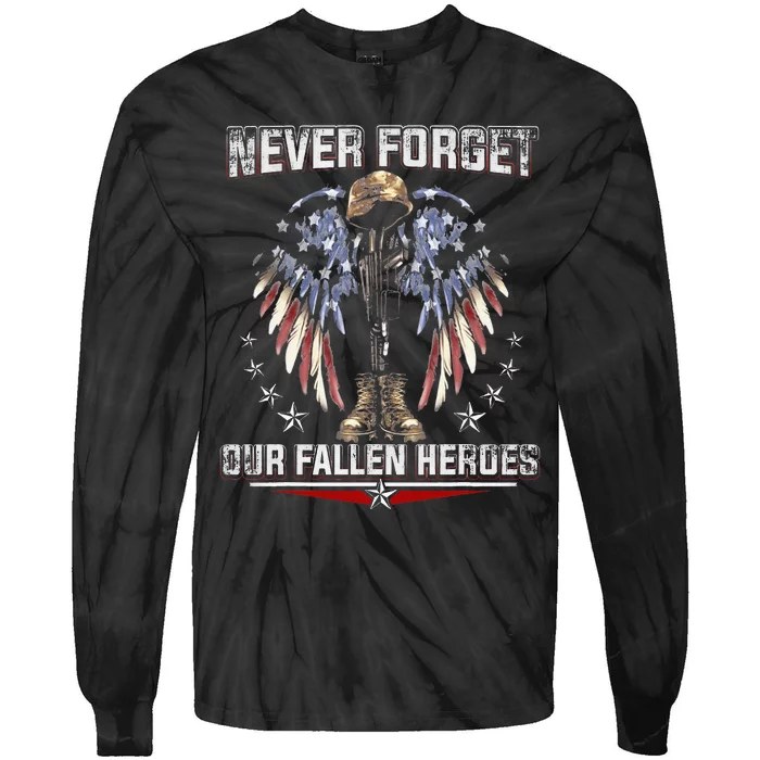 Neve Forget Our Fallen Heroes Memorial Day Tie-Dye Long Sleeve Shirt