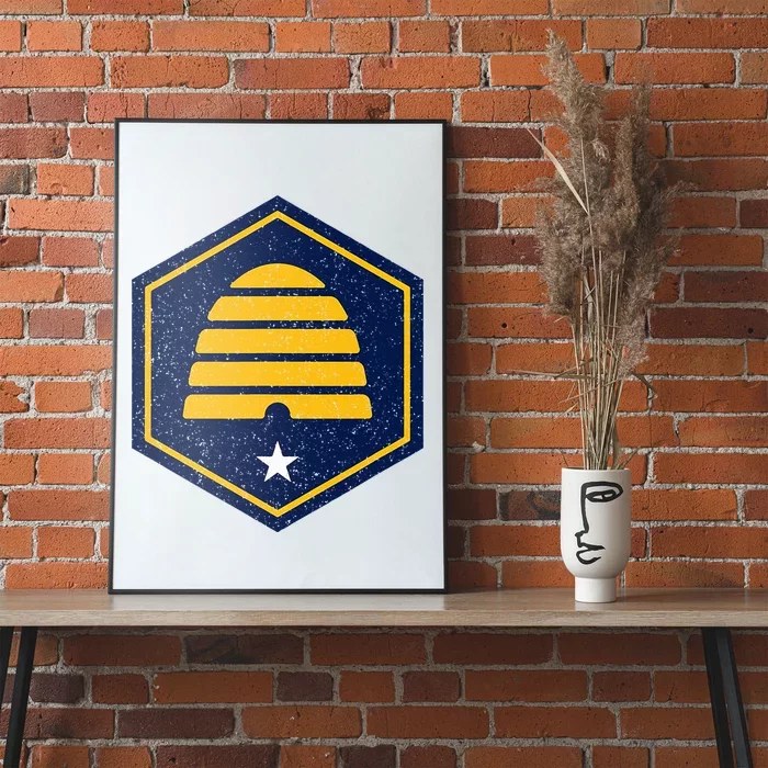 New Flag Of Utah Beehive Symbol Poster