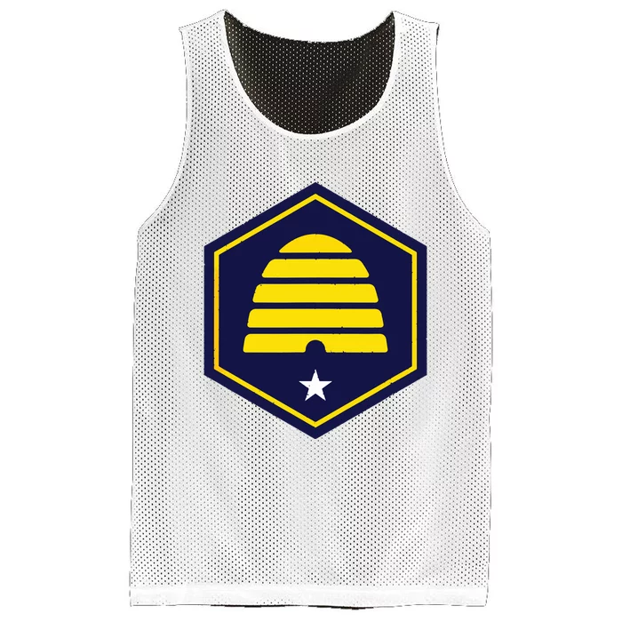 New Flag Of Utah Beehive Symbol Mesh Reversible Basketball Jersey Tank