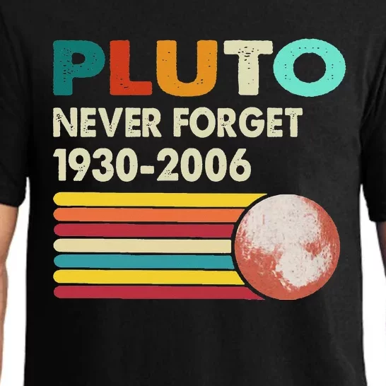 Never Forget Pluto Retro Style Funny Space Science Pajama Set