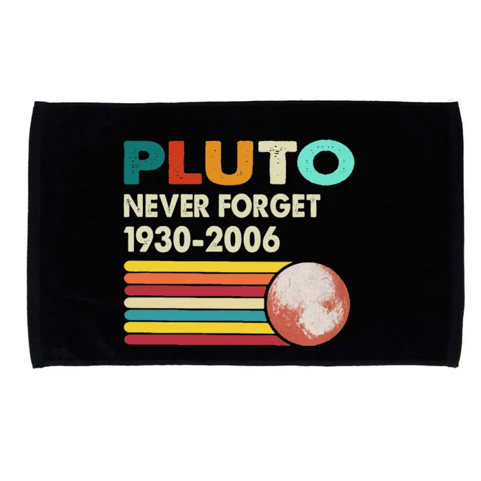 Never Forget Pluto Retro Style Funny Space Science Microfiber Hand Towel