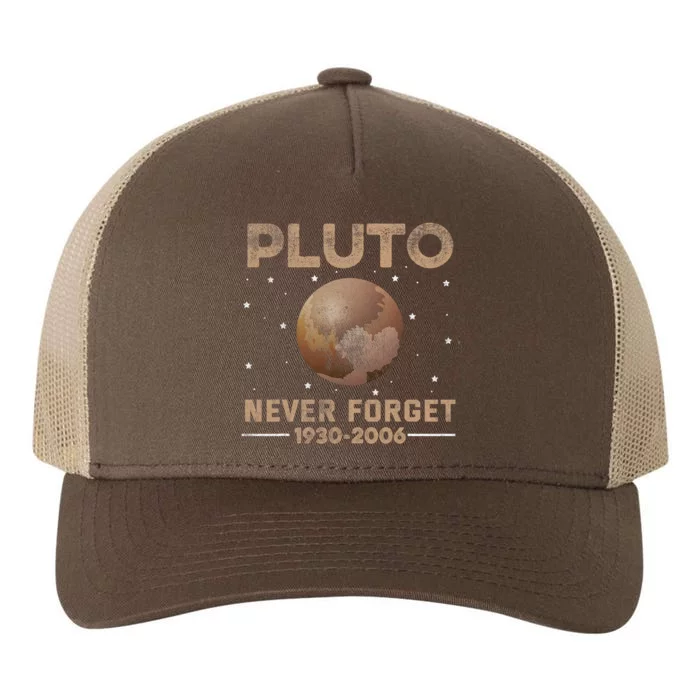 Never Forget Pluto 1930 2006 Nerdy Astronomy Space Science Trendy Design Yupoong Adult 5-Panel Trucker Hat