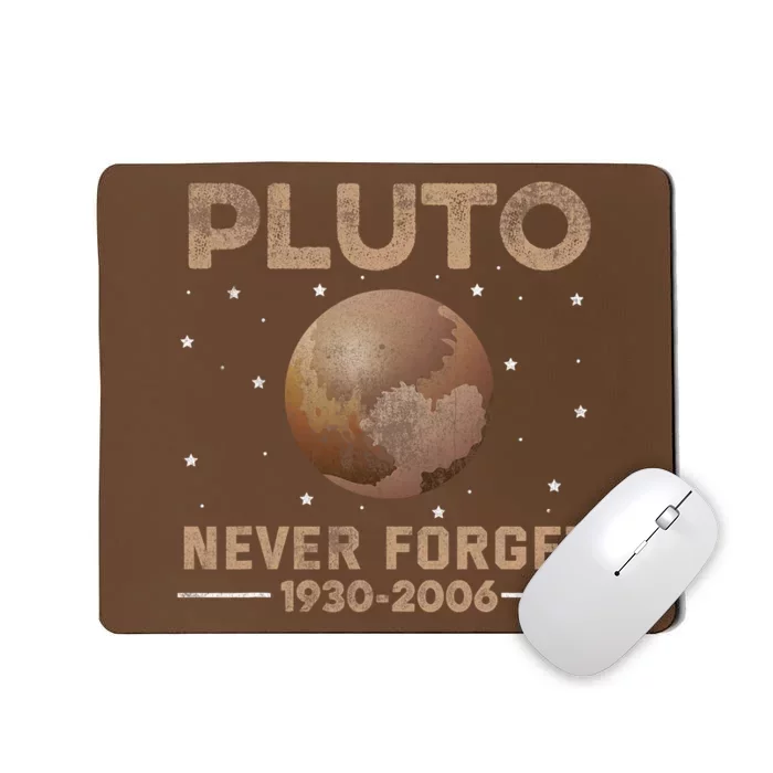 Never Forget Pluto 1930 2006 Nerdy Astronomy Space Science Trendy Design Mousepad