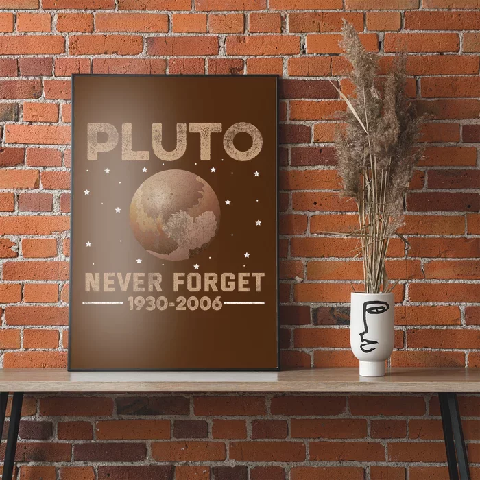 Never Forget Pluto 1930 2006 Nerdy Astronomy Space Science Trendy Design Poster