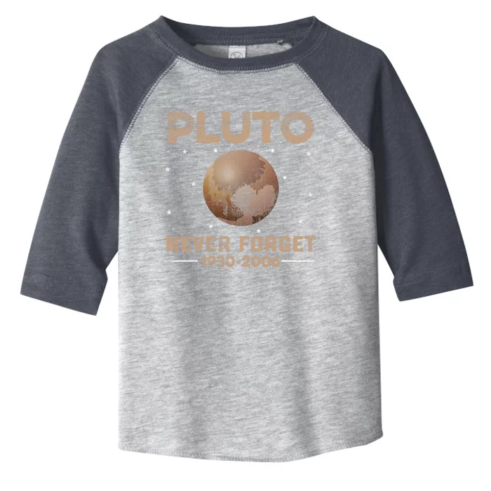 Never Forget Pluto 1930 2006 Nerdy Astronomy Space Science Trendy Design Toddler Fine Jersey T-Shirt