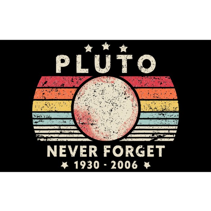 Never Forget Pluto Retro Funny Space Science Bumper Sticker