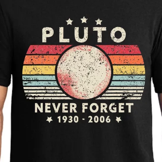 Never Forget Pluto Retro Funny Space Science Pajama Set