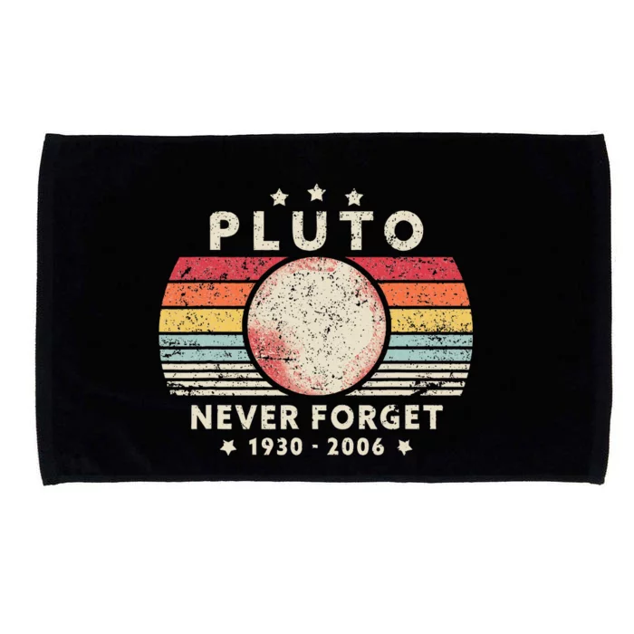 Never Forget Pluto Retro Funny Space Science Microfiber Hand Towel