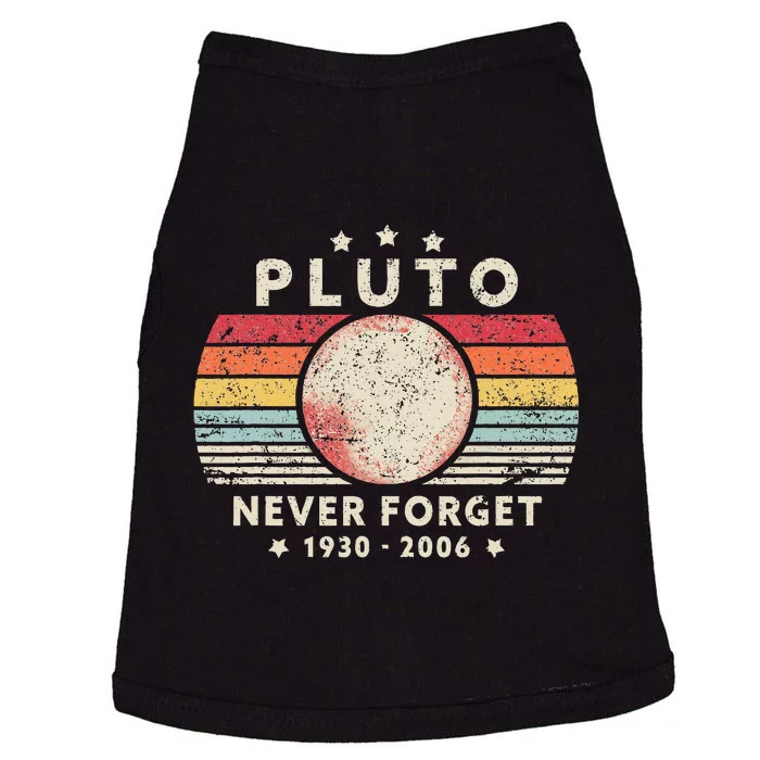 Never Forget Pluto Retro Style Doggie Tank