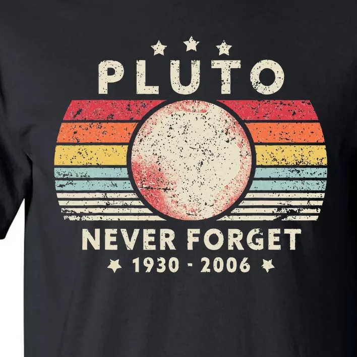 Never Forget Pluto Retro Style Tall T-Shirt