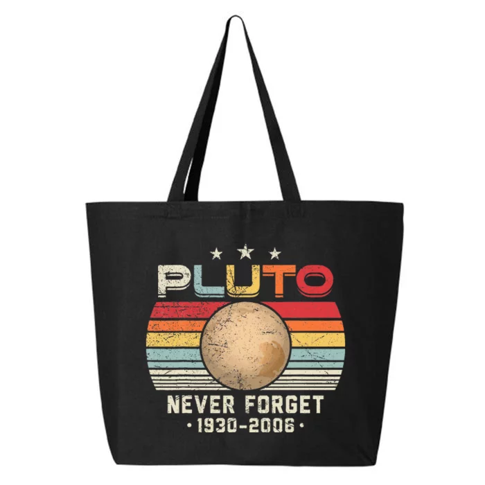 Never Forget Pluto Vintage Nerdy Astronomy Space Science 25L Jumbo Tote